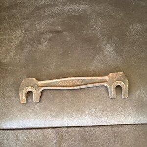 Vintage Metal Spoke Wrench - Brown